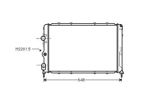 Radiateur, refroidissement du moteur 43002203 International Radiators