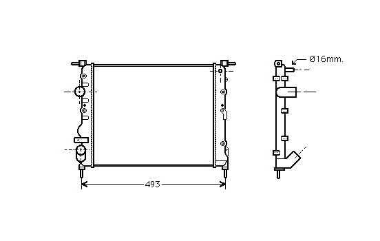 Radiateur, refroidissement du moteur 43002271 International Radiators