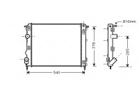 Radiateur, refroidissement du moteur 43002272 International Radiators