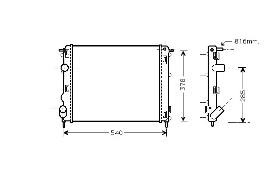 Radiateur, refroidissement du moteur 43002272 International Radiators