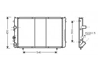 Radiateur, refroidissement du moteur 43002274 International Radiators