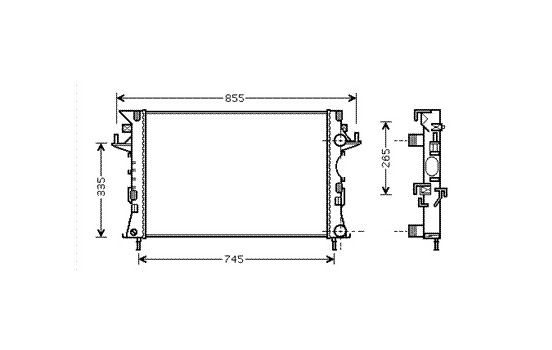 Radiateur, refroidissement du moteur 43002290 International Radiators
