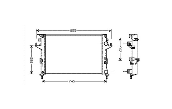 Radiateur, refroidissement du moteur 43002291 International Radiators