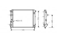 Radiateur, refroidissement du moteur 43002302 International Radiators