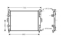 Radiateur, refroidissement du moteur 43002306 International Radiators