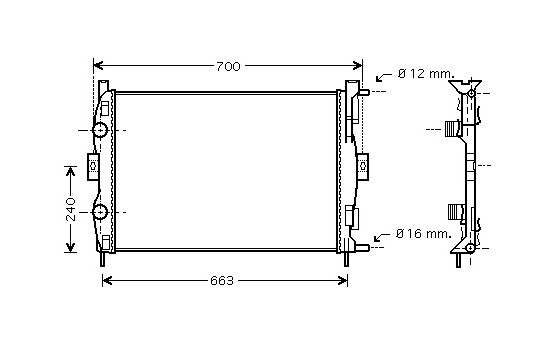 Radiateur, refroidissement du moteur 43002306 International Radiators