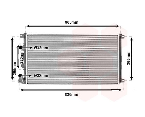 Radiateur, refroidissement du moteur 43002322 International Radiators