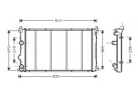 Radiateur, refroidissement du moteur 43002361 International Radiators