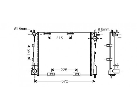 Radiateur, refroidissement du moteur 43002372 International Radiators