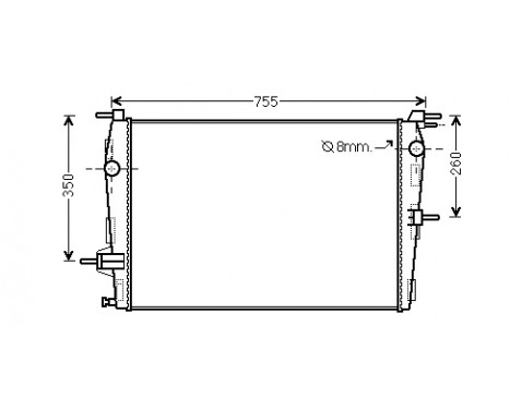 Radiateur, refroidissement du moteur 43002458 International Radiators