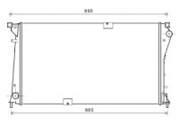 Radiateur, refroidissement du moteur 43002490 International Radiators