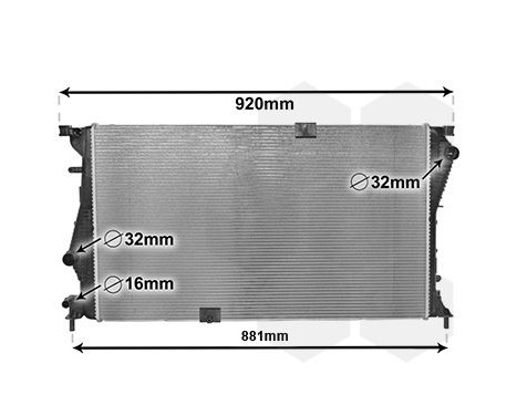 Radiateur, refroidissement du moteur 43002601 International Radiators