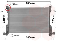 Radiateur, refroidissement du moteur 43002623 International Radiators