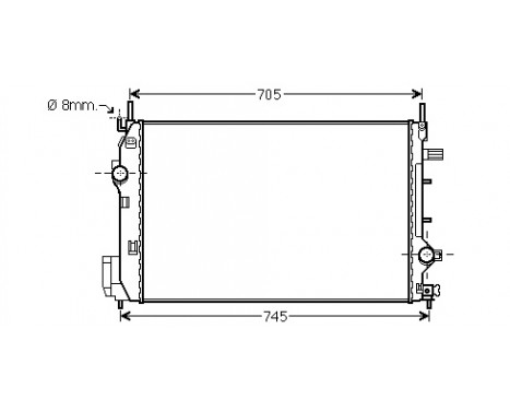 Radiateur, refroidissement du moteur 47002070 International Radiators