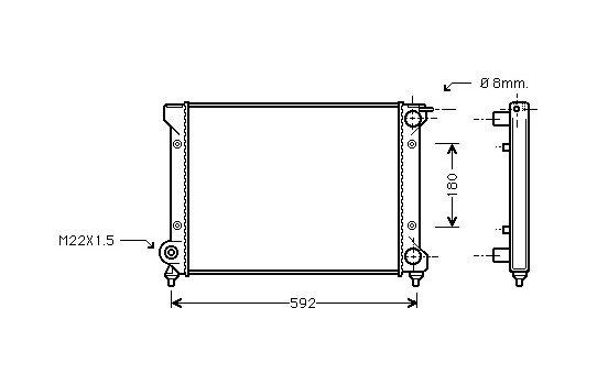 Radiateur, refroidissement du moteur 49002027 International Radiators