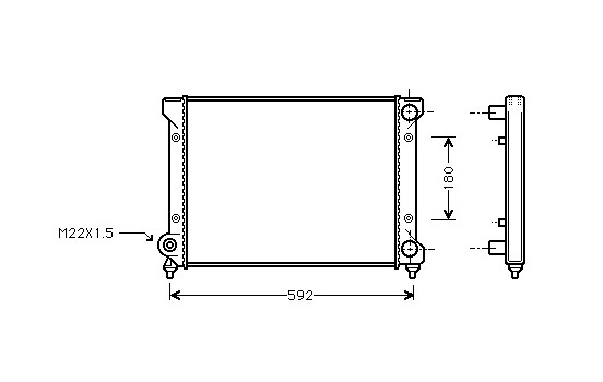 Radiateur, refroidissement du moteur 49002033 International Radiators