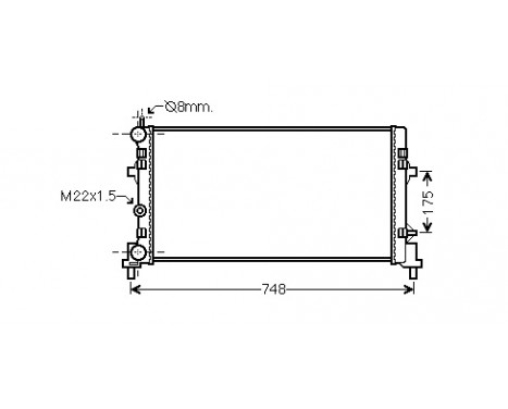 Radiateur, refroidissement du moteur 49002041 Van Wezel