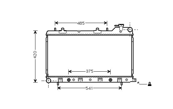 Radiateur, refroidissement du moteur 51002046 International Radiators