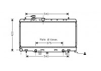 Radiateur, refroidissement du moteur 51002053 International Radiators