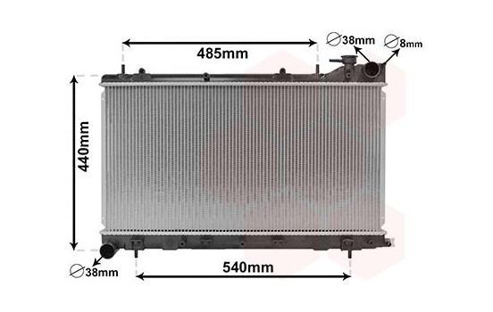 Radiateur, refroidissement du moteur 51002103 International Radiators