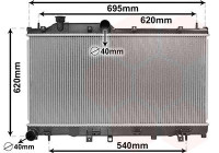Radiateur, refroidissement du moteur 51002110 International Radiators