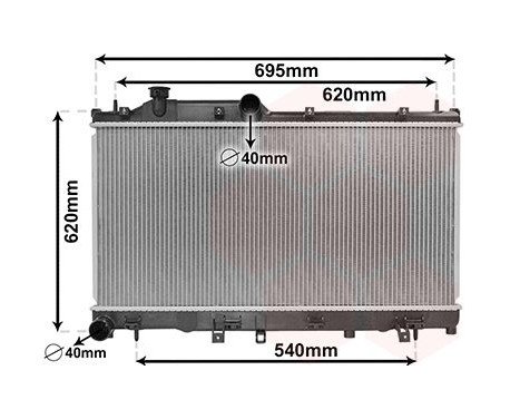 Radiateur, refroidissement du moteur 51002110 International Radiators