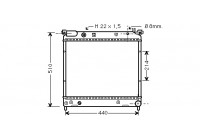 Radiateur, refroidissement du moteur 52002036 International Radiators