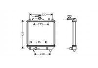 Radiateur, refroidissement du moteur 52002064 International Radiators