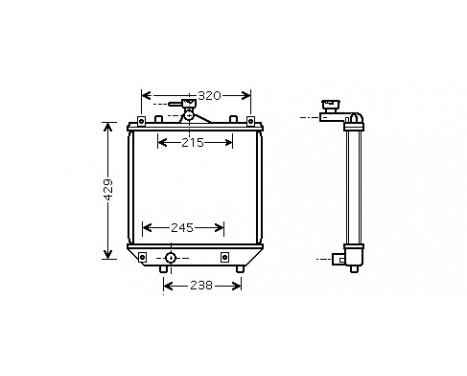 Radiateur, refroidissement du moteur 52002064 International Radiators