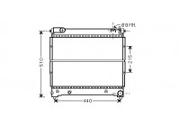 Radiateur, refroidissement du moteur 52002074 International Radiators