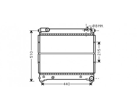 Radiateur, refroidissement du moteur 52002074 International Radiators