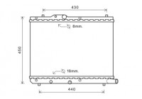 Radiateur, refroidissement du moteur 52002122 International Radiators