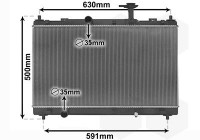Radiateur, refroidissement du moteur 52012702 International Radiators