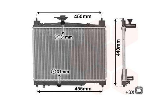 Radiateur, refroidissement du moteur 53002251 International Radiators