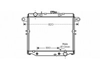 Radiateur, refroidissement du moteur 53002329 International Radiators