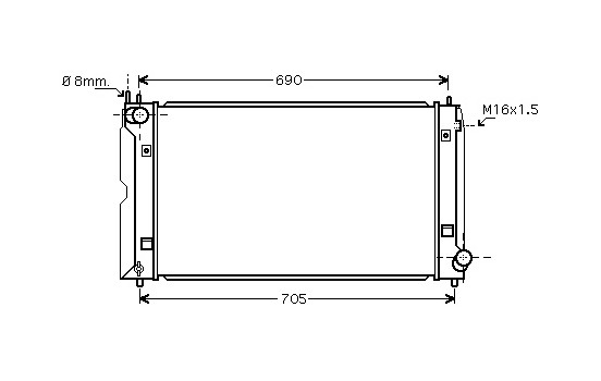 Radiateur, refroidissement du moteur 53002386 International Radiators