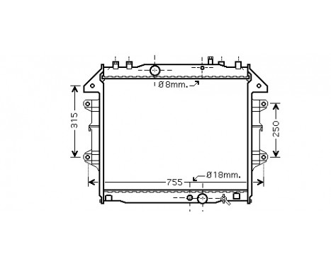 Radiateur, refroidissement du moteur 53002432 International Radiators