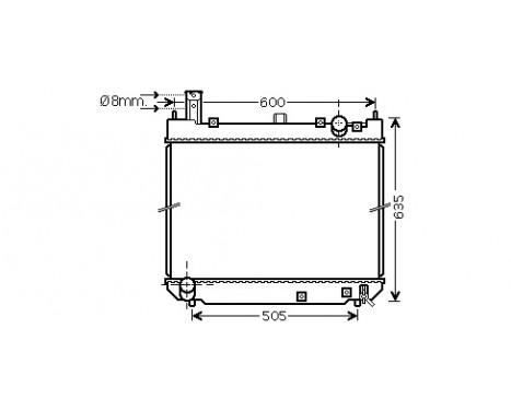 Radiateur, refroidissement du moteur 53002488 International Radiators