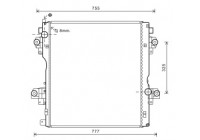 Radiateur, refroidissement du moteur 53002603 Van Wezel