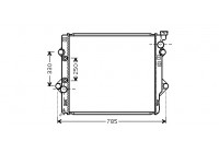 Radiateur, refroidissement du moteur 53002644 International Radiators