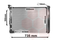 Radiateur, refroidissement du moteur 53002648 International Radiators