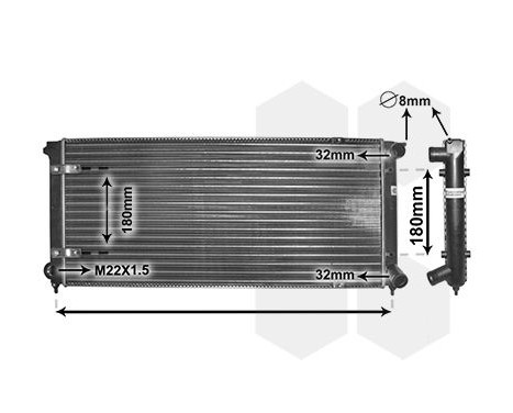 Radiateur, refroidissement du moteur 58002041 International Radiators