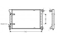 Radiateur, refroidissement du moteur 58002042 International Radiators