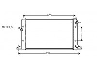 Radiateur, refroidissement du moteur 58002160 International Radiators