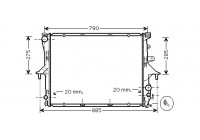 Radiateur, refroidissement du moteur 58002198 International Radiators