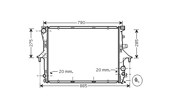 Radiateur, refroidissement du moteur 58002198 International Radiators