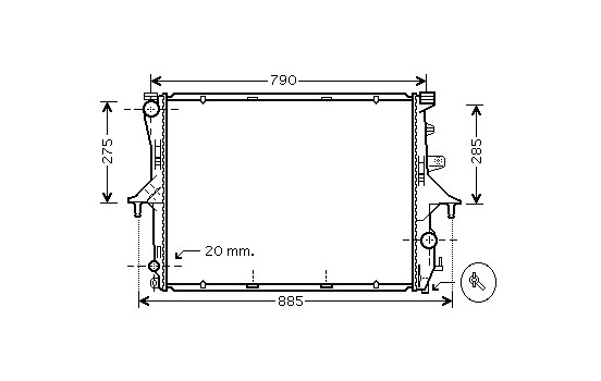 Radiateur, refroidissement du moteur 58002199 International Radiators