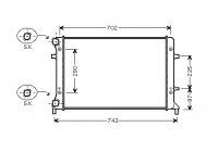 Radiateur, refroidissement du moteur 58002228 International Radiators