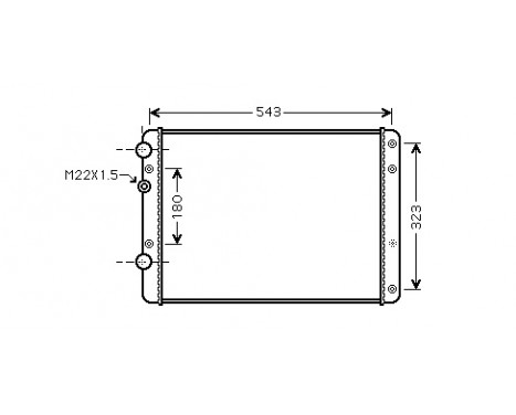 Radiateur, refroidissement du moteur 58002249 International Radiators