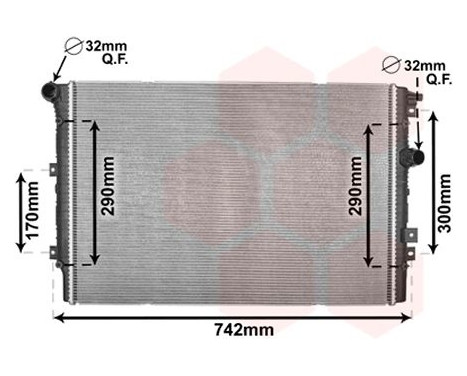 Radiateur, refroidissement du moteur 58002362 International Radiators
